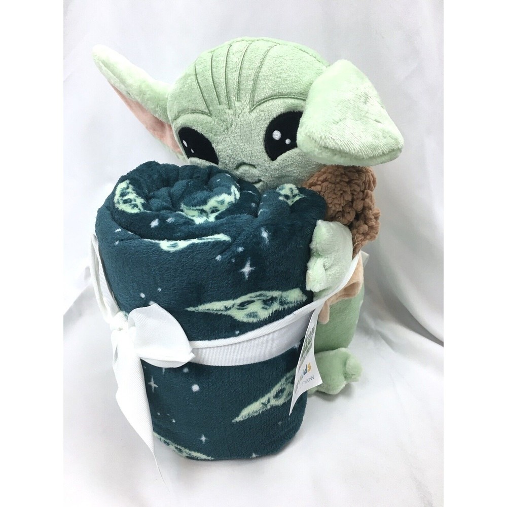 The Big One Blue Star Wars Mandalorian Kids Buddy & Throw Plush Blanket